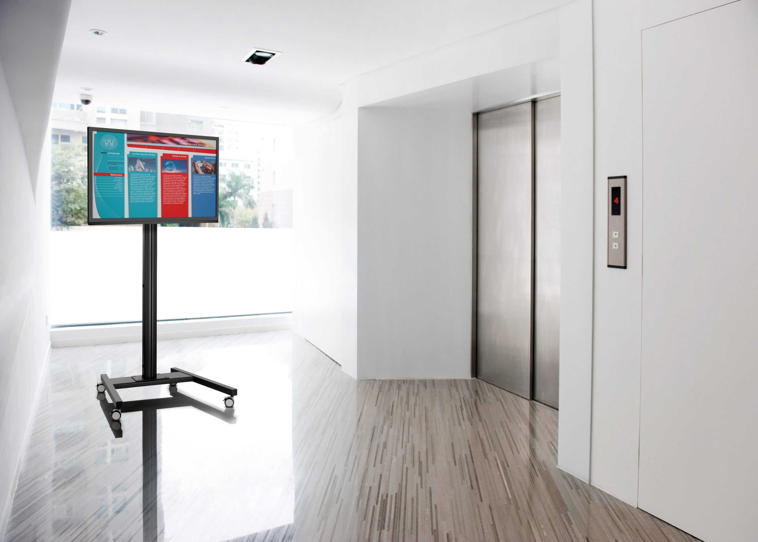 vc trolley cart digital signage